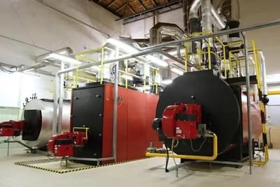 Caldeira e aquecedor de óleo térmico com queimadores